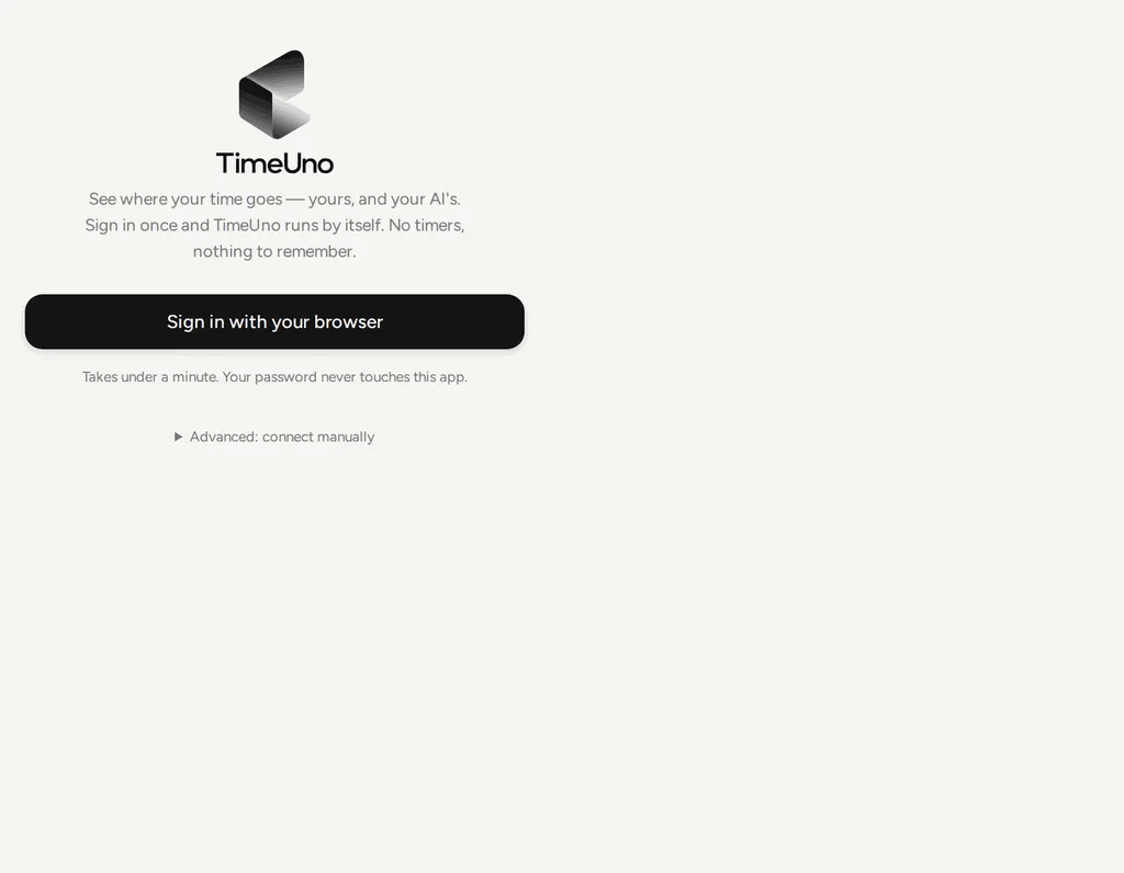 The desktop app's sign-in screen with the Sign in with your browser button